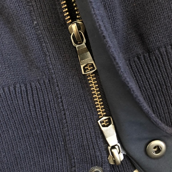 Mix texture jacket - Blue - Picture 3 of 4